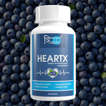 Trinabha Heartx 60 Tablets Supports Healthy Heart Function, Blood Circulation & Cholesterol Arjuna,Amla,Mulethi