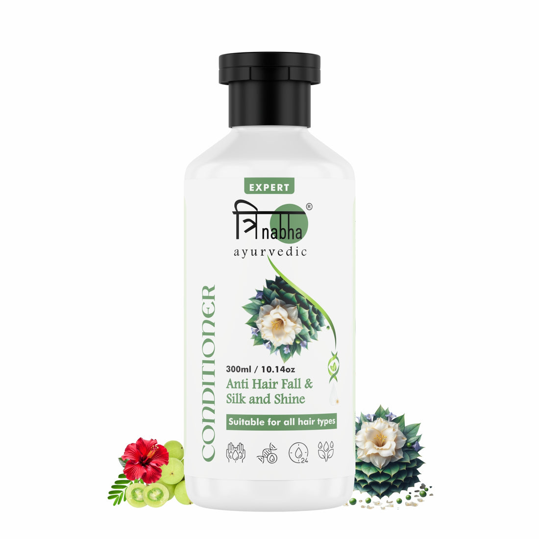Trinabha Ayurvedic  Hair Conditioner Herbal Frizz Control & Deep Nourishment for Smooth & Silky Hair-300ML.