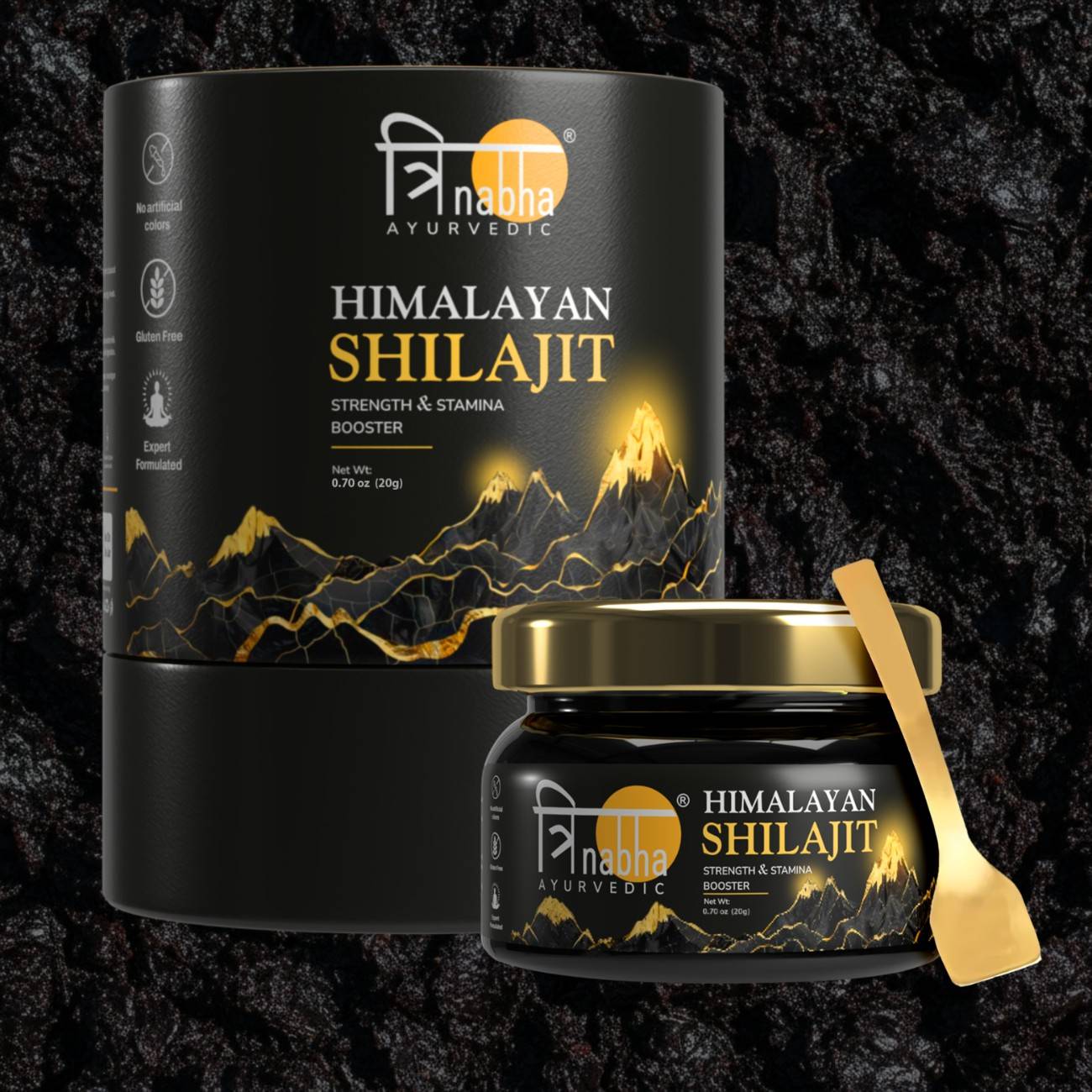 Trinabha Shilajit Resin | Boost Muscle Growth & Stamina | For Energy, Endurance & Vitality