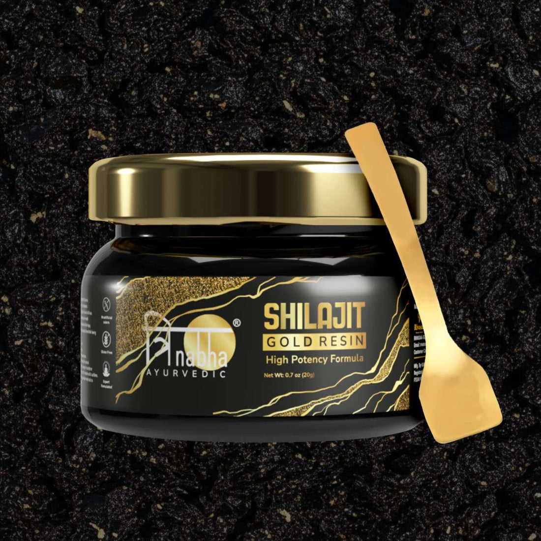 Trinabha Gold shilajit Resin | Boost Muscle Growth & Stamina | Contains 24 Carat Gold