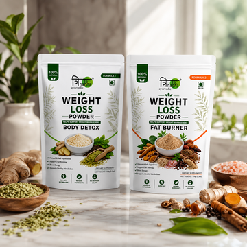 Trinabha Ayurvedic Weight Loss Combo | Body Detox + Fat Burner Powder | 2-Step Natural Weight Management System | 150g + 150g