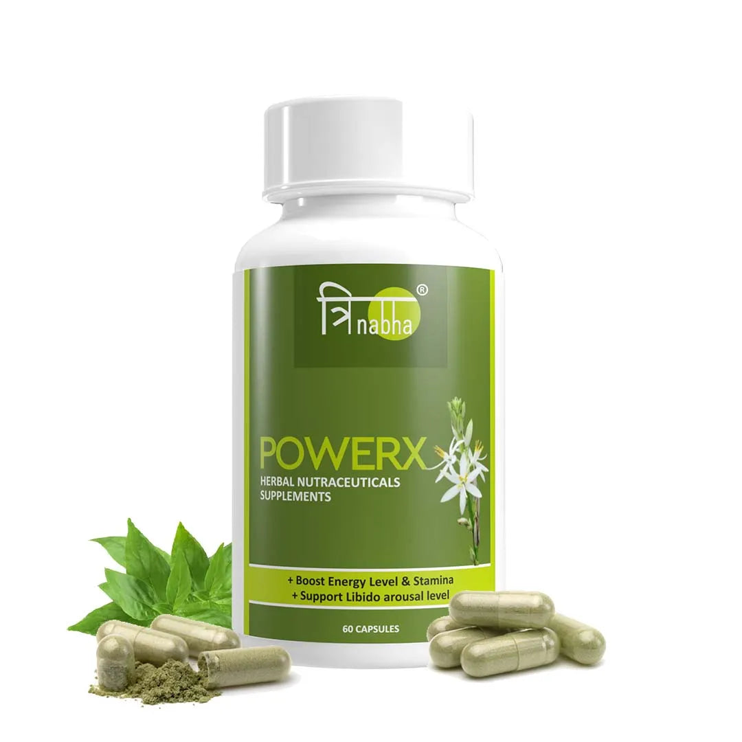Trinabha PowerX 60 Capsule Boosts Stamina, Vitality & Performance Safed Musli, Ashwagandha