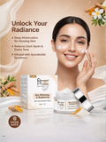 Woman applying Trinabha Ayurvedic skin whitening and brightening cream for glowing and even toned skin