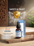 Safety information for Swas Anjali: FSSAI certified, safe for ages 5 and up, and a 100% Ayurvedic product.