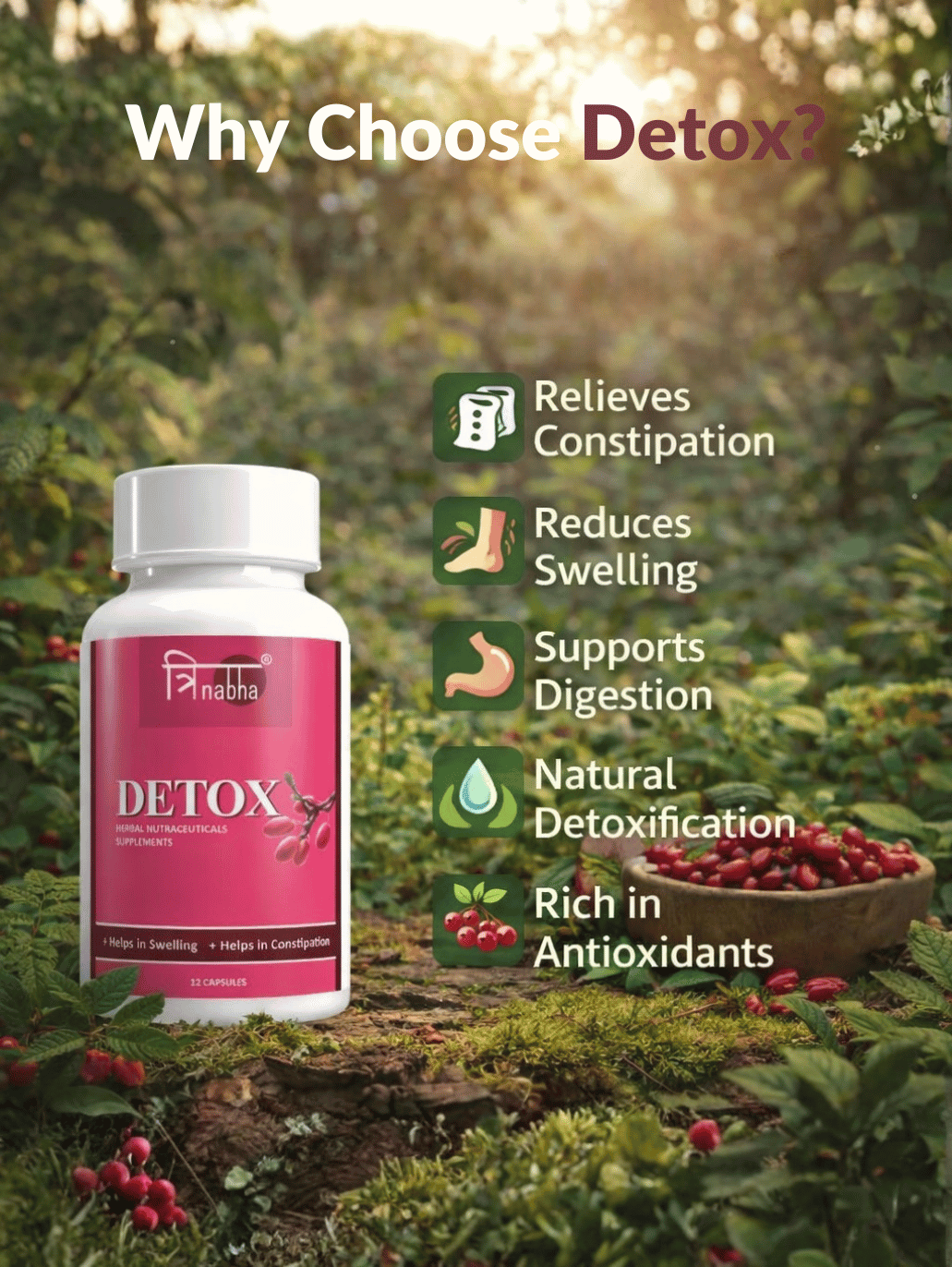 Fitness-focused lifestyle image illustrating the effective reduction of toxins with Trinabha detox