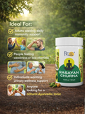 Lifestyle images showing adults and seniors who benefit from Rasayan Churna for weakness and wellness.