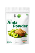 Trinabha Ayurvedic Organic Amla Powder, 100g (3.52 oz) pack featuring fresh Indian Gooseberries and pure amla powder