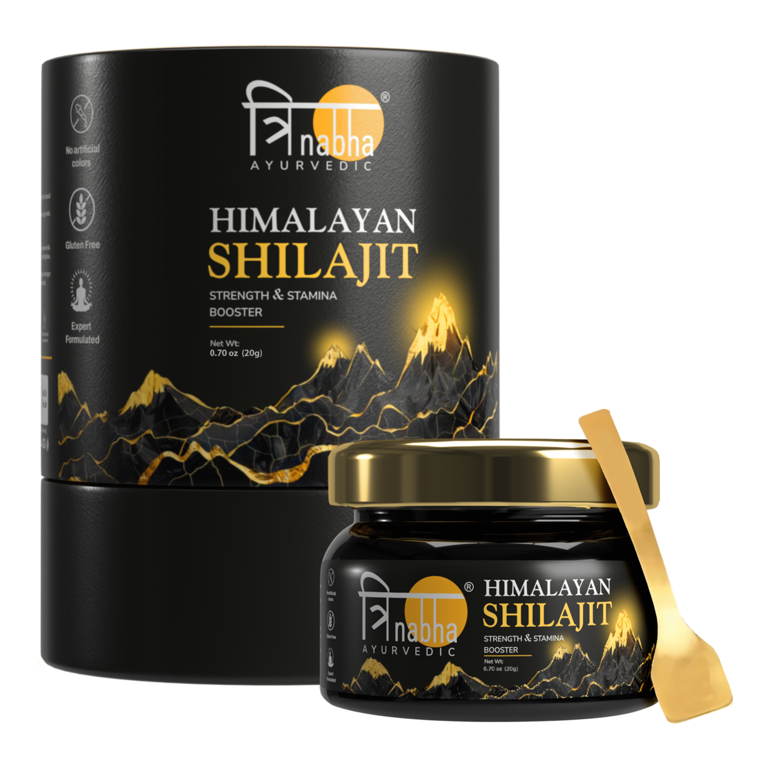 Trinabha Shilajit Resin | Boost Muscle Growth & Stamina | For Energy, Endurance & Vitality